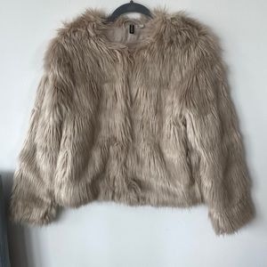 Beige Faux Fur Coat